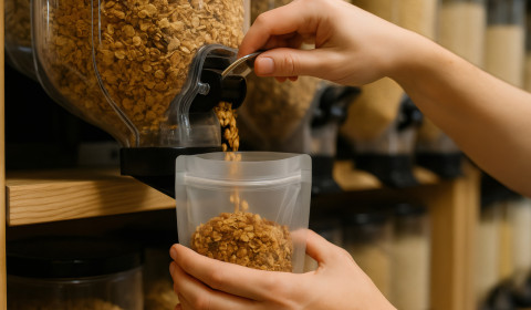 Image of a cereal refill station