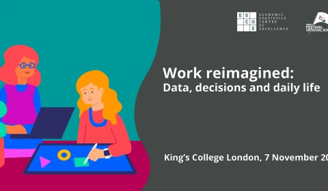Work reimagined - two people working on a touch screen device