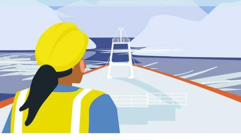 Girl on a expedition vessel