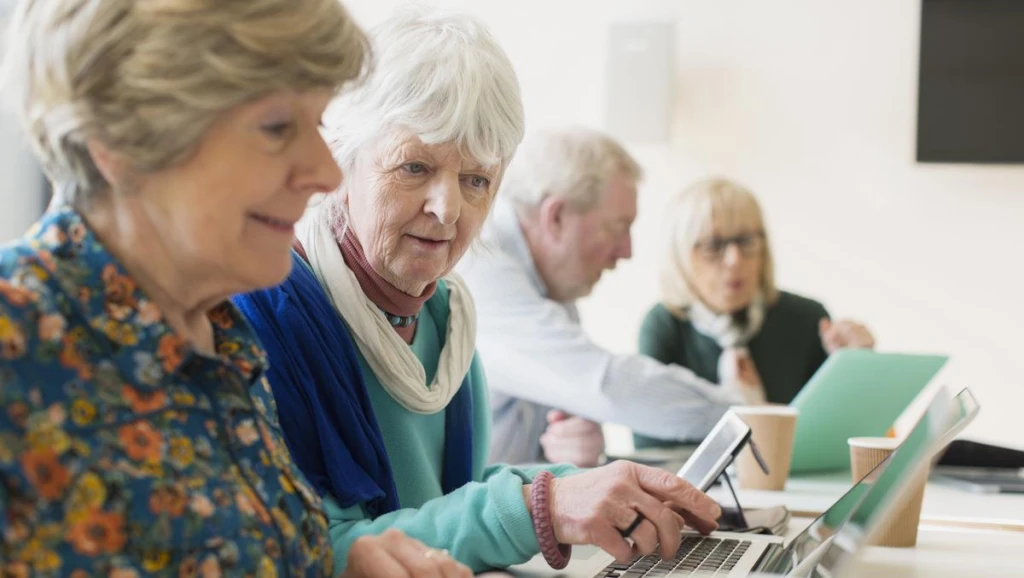 older adults in a workshop